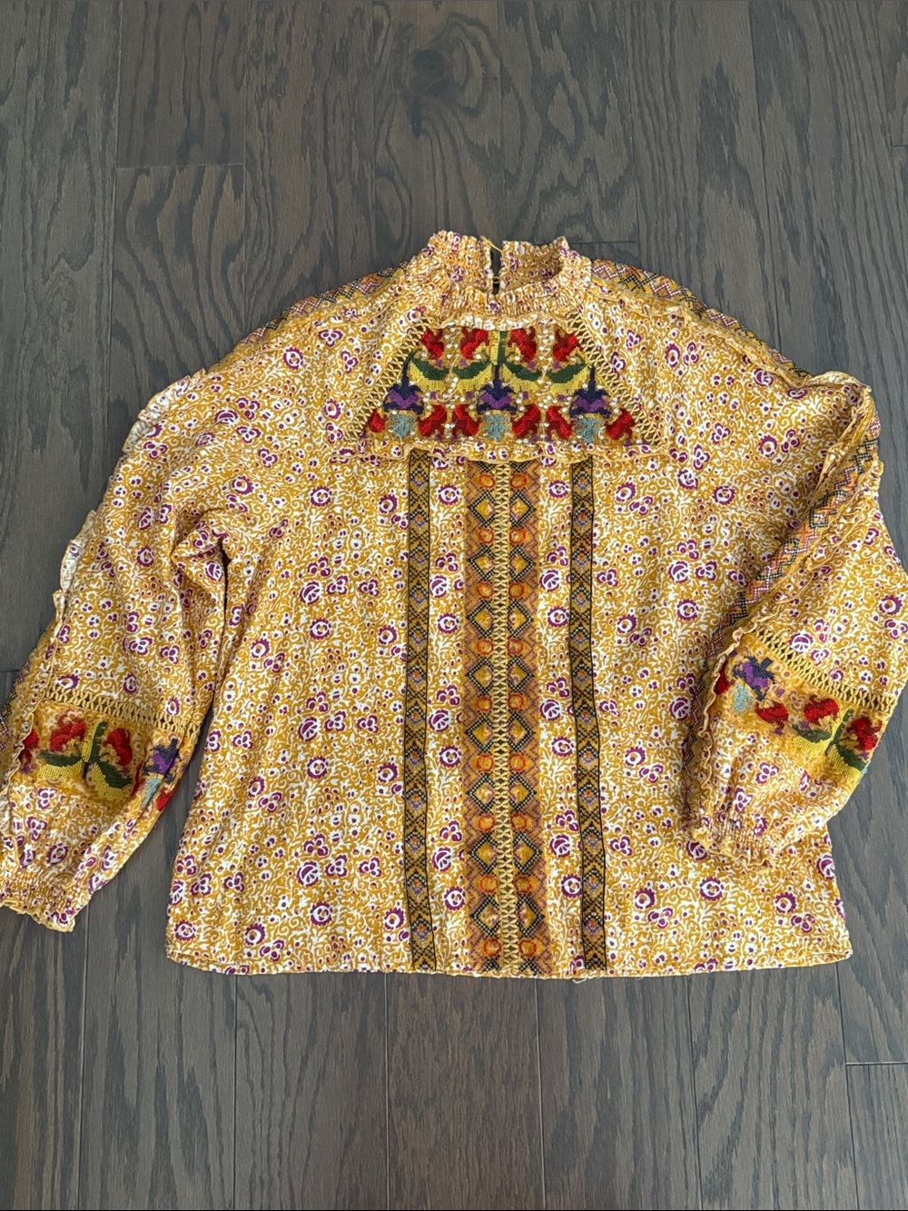 Anthropologie Maeve Goldie embroidered blouse